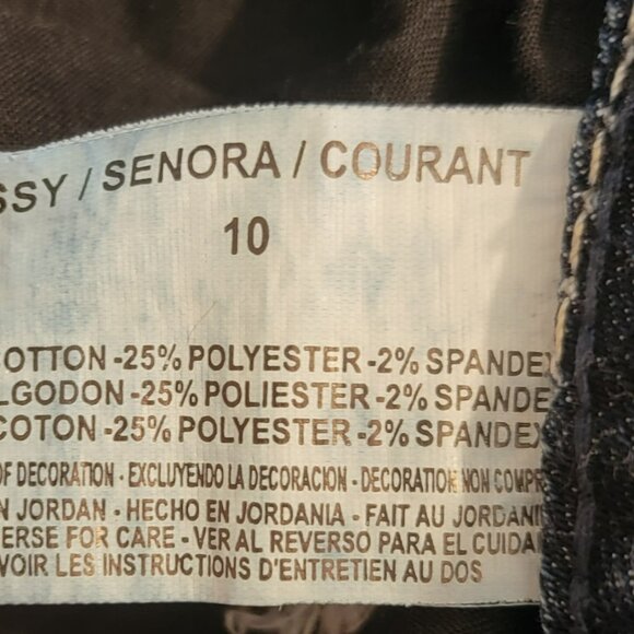 Nine West Women Date Night Jeans 30/10 Med. Wash Capri Bling Pockets Contrasting - Picture 13 of 15